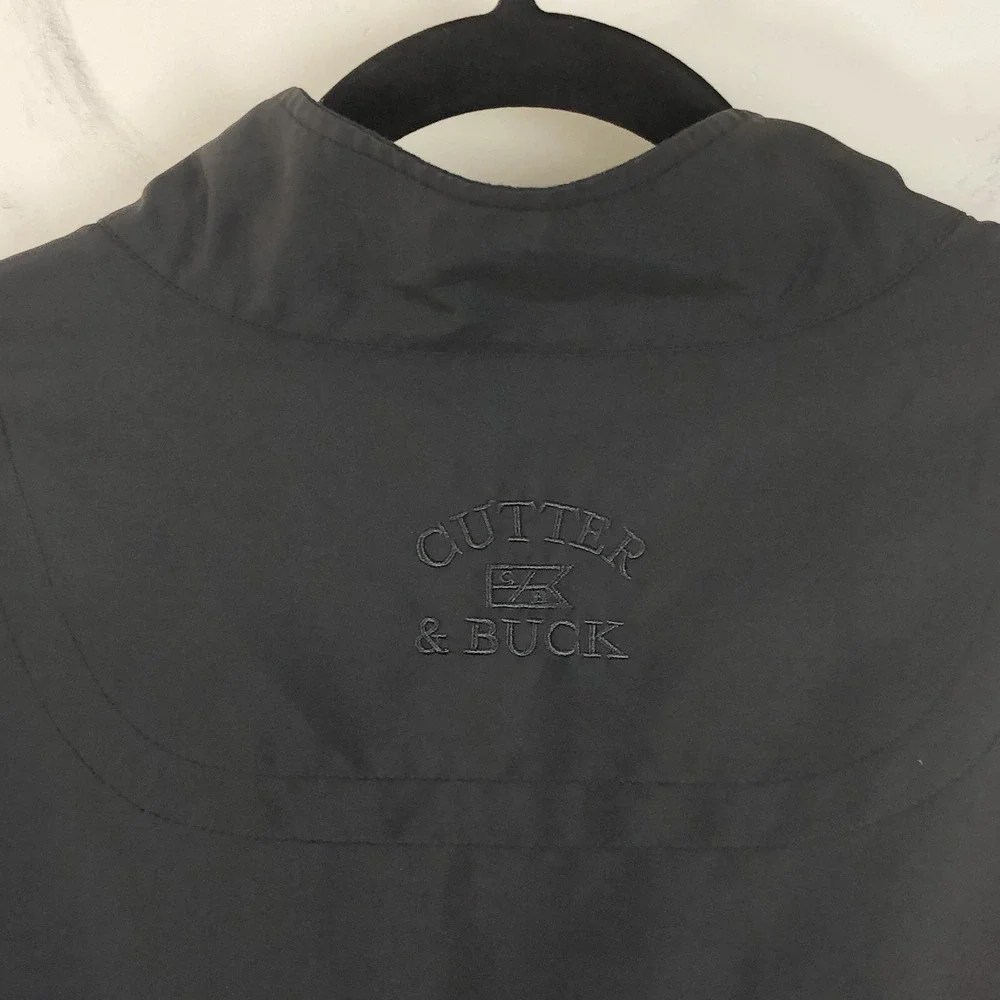 Waverly Woods Cutter & Buck CB WindTec 1/2 Zip Golf Jacket Men's Sz Large Black